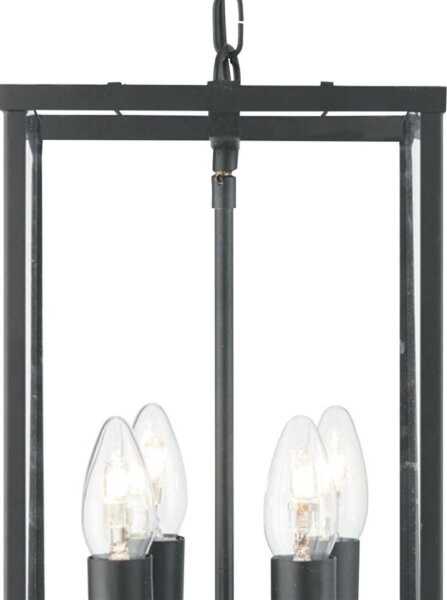 Searchlight 4244BK - Luster na lancu LANTERN NOIR 4xE14/60W/230V