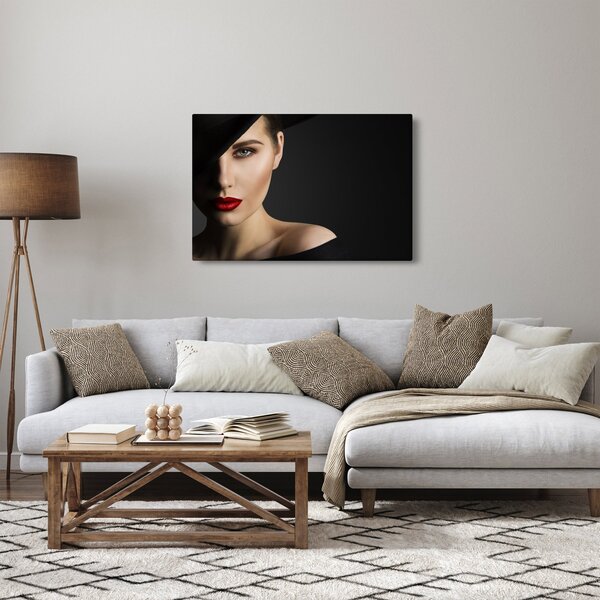 Slika - Portret ženske v klobuku (90x60 cm)