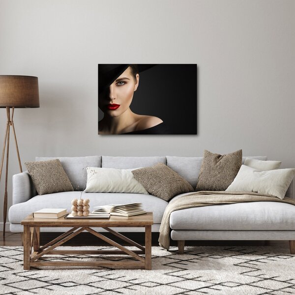 Slika - Portret ženske v klobuku (70x50 cm)