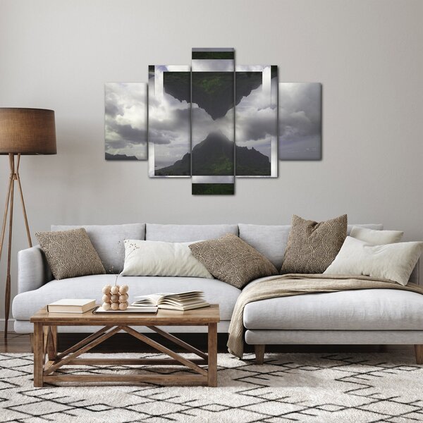 Slika - Gore na Islandiji, geometrijski kolaž (150x105 cm)