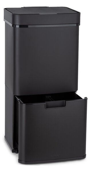 Klarstein Royal Trash Matte Black, kanta za smeće sa senzorom, 72 l, nehrđajući čelik, mat crna