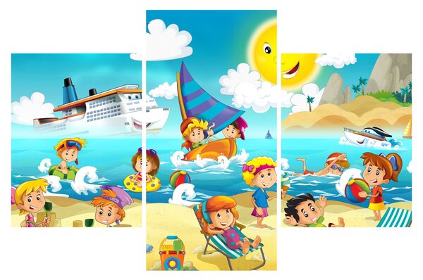Slika - Dan na plaži (90x60 cm)