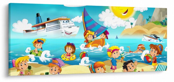 Slika - Dan na plaži (120x50 cm)