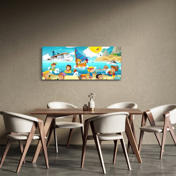 Slika - Dan na plaži (120x50 cm)
