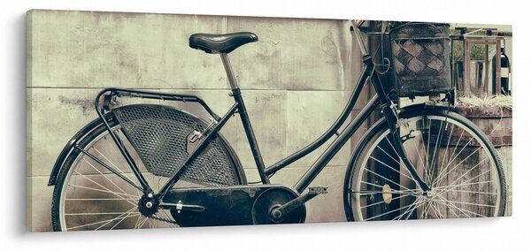 Slika - Staro kolo z rožami (120x50 cm)