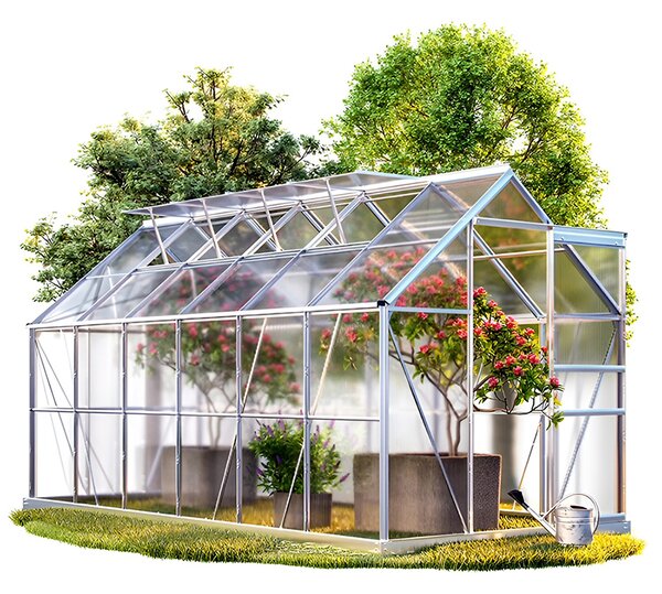 Plastenik od polikarbonata 380 cm x 190 cm x 195 cm - 7,22m2