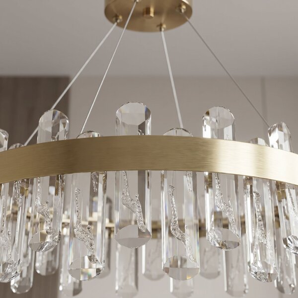 LED kristalna viseća svjetiljka SWE074-1CP 50cm Brushed Gold