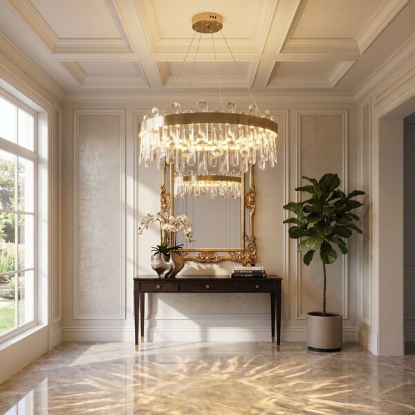 LED kristalna viseća svjetiljka SWE074-1CP 50cm Brushed Gold