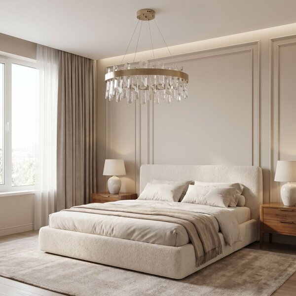 LED kristalna viseća svjetiljka SWE074-1CP 50cm Brushed Gold
