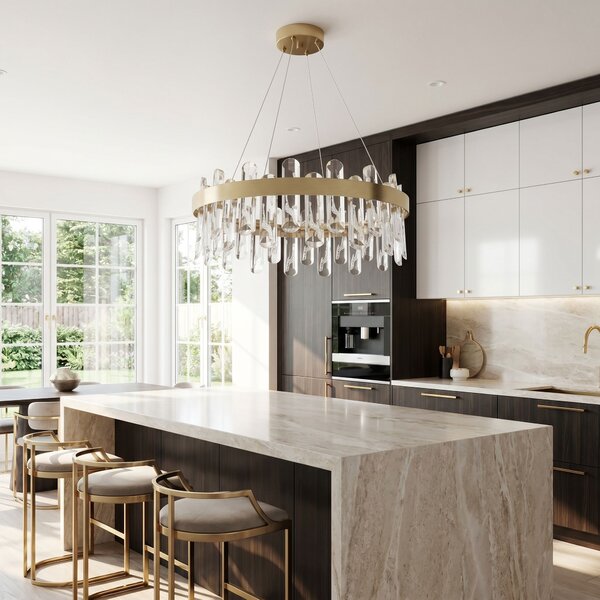 LED kristalna viseća svjetiljka SWE074-1CP 50cm Brushed Gold