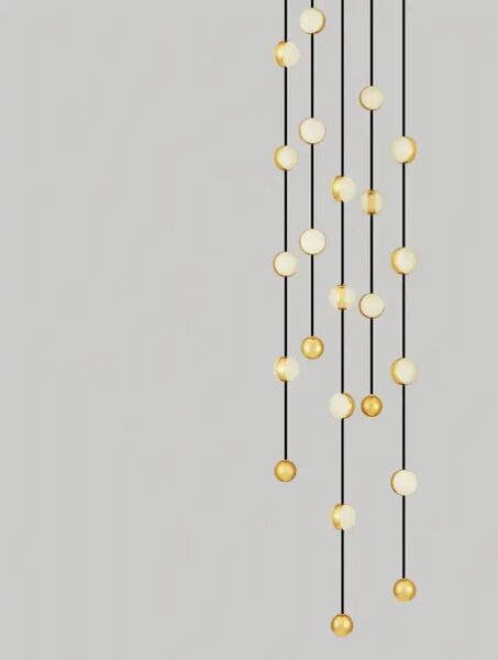 ALCINOE VISILICA LED/3000K/64W/4708Lm/CRNA & GOLD NL9511018