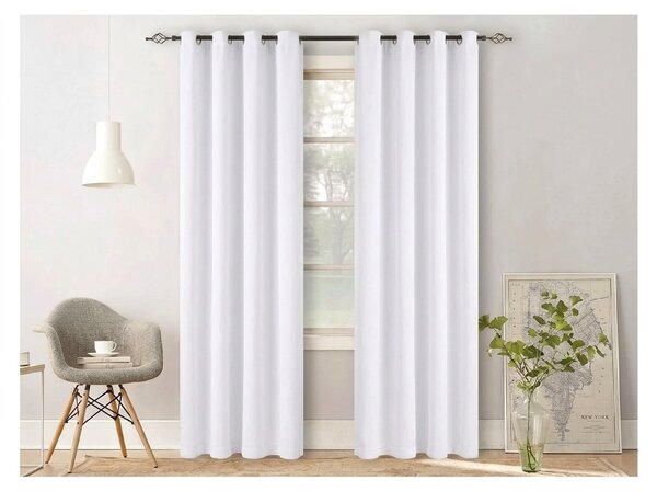 Bijela zavjesa OXFORD 140x270 cm Sistem za vješanje: Traka za nabiranje