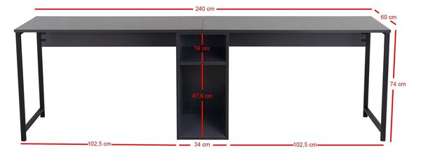 Zondo.hr PC stolić Torpedo (antracit + crna). Akcija -30%. 1101310