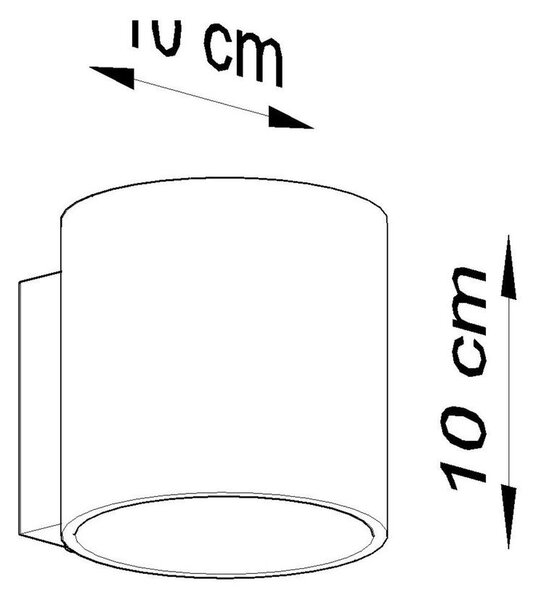 Crna zidna lampa Sollux Roda