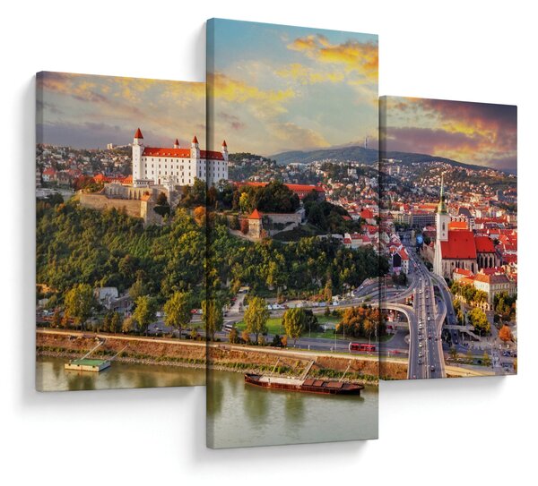 Slika - Panorama Bratislave, Slovaška (90x60 cm)