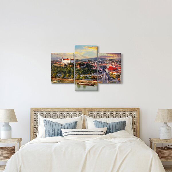 Slika - Panorama Bratislave, Slovaška (90x60 cm)