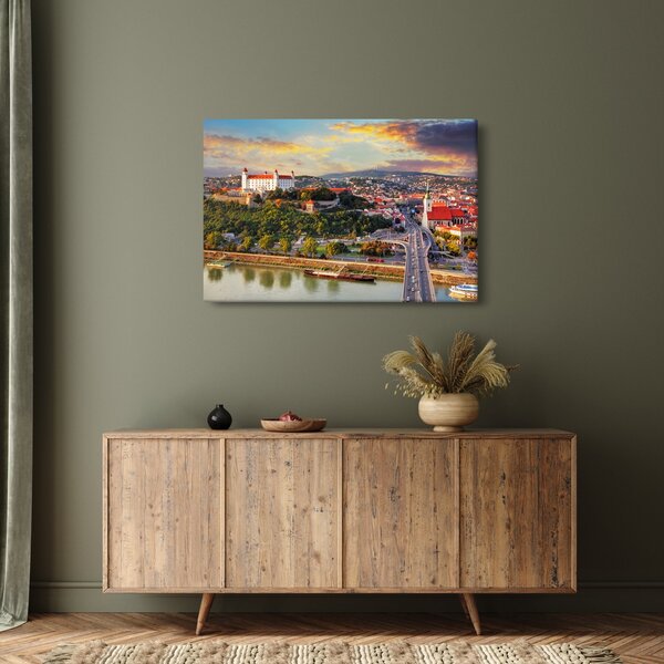Slika - Panorama Bratislave, Slovaška (90x60 cm)