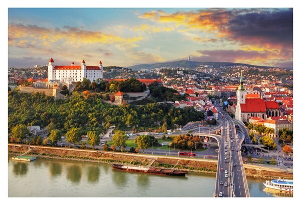 Slika - Panorama Bratislave, Slovaška (90x60 cm)