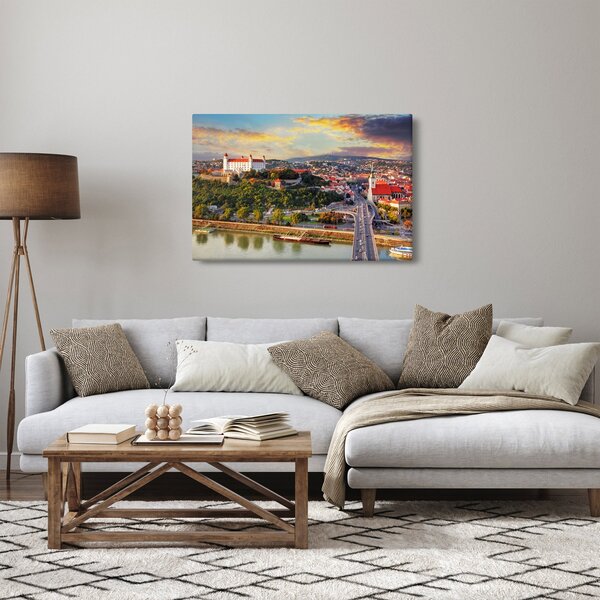 Slika - Panorama Bratislave, Slovaška (90x60 cm)