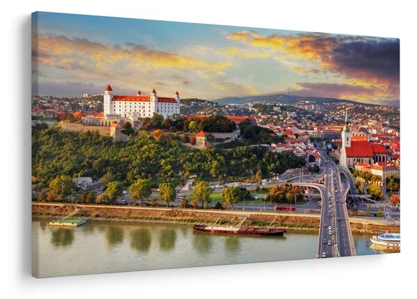 Slika - Panorama Bratislave, Slovaška (90x60 cm)