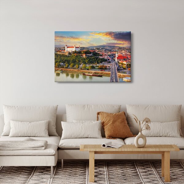 Slika - Panorama Bratislave, Slovaška (90x60 cm)