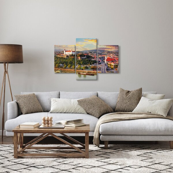 Slika - Panorama Bratislave, Slovaška (90x60 cm)