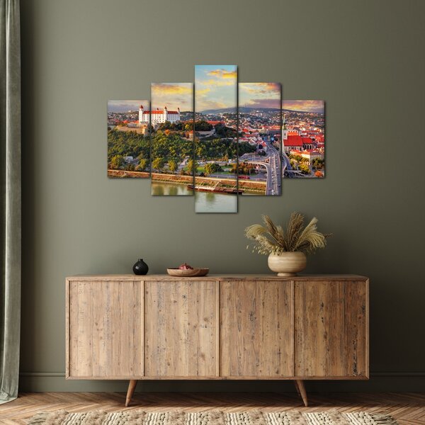 Slika - Panorama Bratislave, Slovaška (150x105 cm)