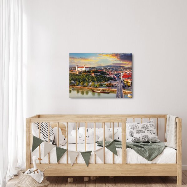 Slika - Panorama Bratislave, Slovaška (70x50 cm)