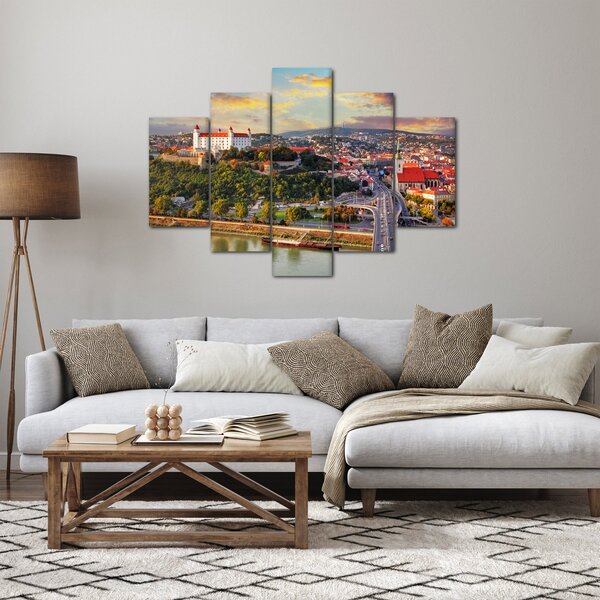 Slika - Panorama Bratislave, Slovaška (150x105 cm)
