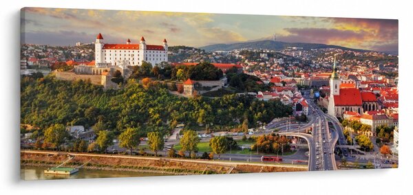 Slika - Panorama Bratislave, Slovaška (120x50 cm)