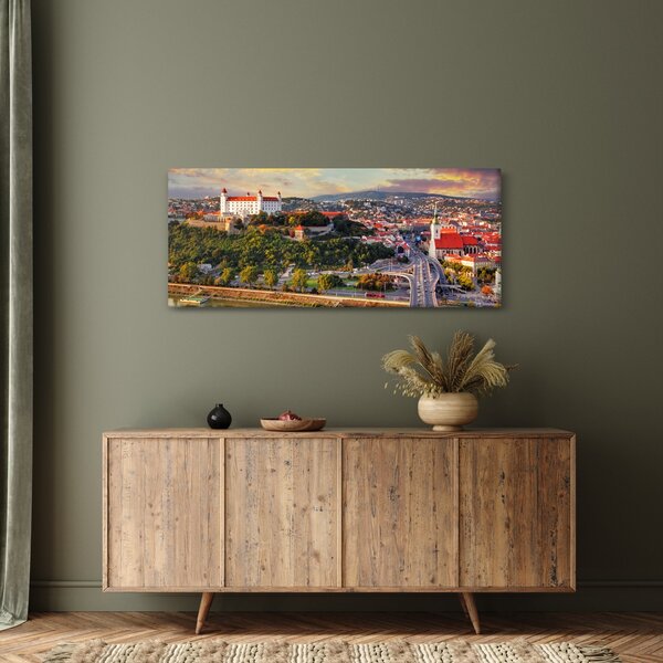 Slika - Panorama Bratislave, Slovaška (120x50 cm)