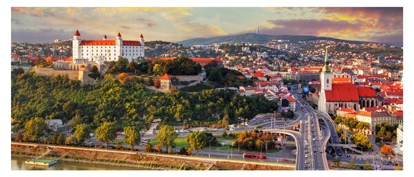 Slika - Panorama Bratislave, Slovaška (120x50 cm)