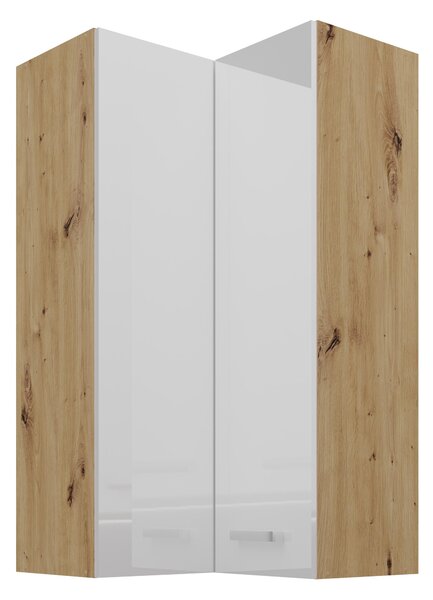 Zondo.hr Gornji kutni kuhinjski ormarić Arryn 60x60 GN-108 2F (90°) (korpus: hrast artisan / front: bijeli sjaj). 1134388