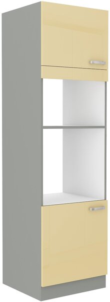 Zondo.hr Kuhinjski ormarić za namirnice Kelyn 60 DPM-210 2F (korpus: krem sjaj + front: siva). 1134428