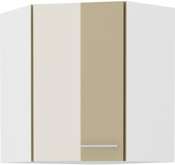 Zondo.hr Gornji kutni kuhinjski ormarić Lavera 60x60 GN-72 1F (45°) (korpus: bijela + front: sjaj cappucino). 1134552