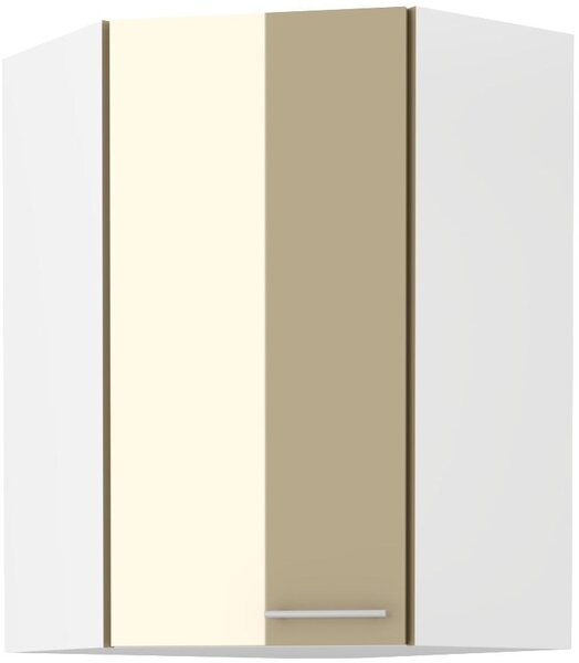 Zondo.hr Gornji kutni kuhinjski ormarić Lavera 60x60 GN-90 1F (45°) (korpus: bijela + front: sjaj cappucino). 1134553