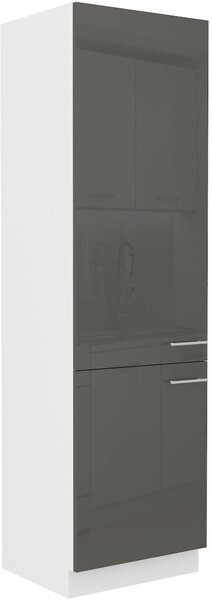 Zondo.hr Kuhinjski ormarić za hladnjak Lavera 60 LO-210 2F (korpus: bijela + front: sivi sjaj). 1134597