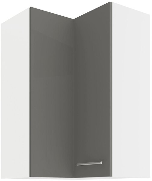 Zondo.hr Gornji kutni kuhinjski ormarić Lavera 60x60 GN-90 2F (90°) (korpus: bijela + front: sivi sjaj). 1134586
