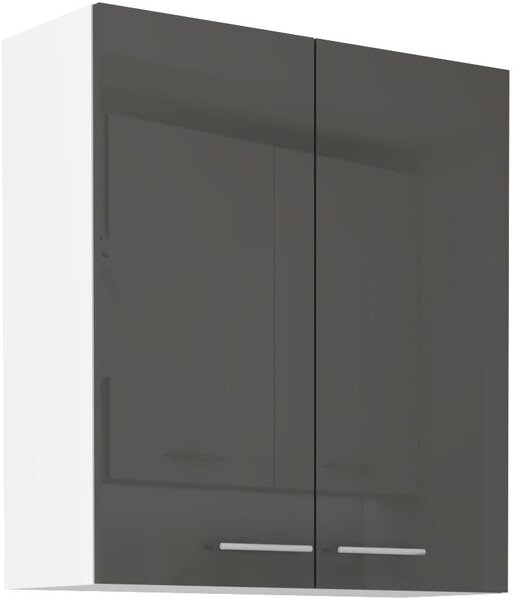 Zondo.hr Gornji kuhinjski ormarić Lavera 80 G-90 2F (korpus: bijela + front: sivi sjaj). Akcija -6%. 1134577