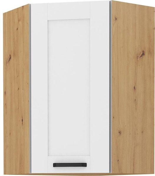 Zondo.hr Gornji kutni kuhinjski ormarić Lucid 60x60 GN-90 1F (45°) (korpus: hrast artisan + front: mdf bijela). Akcija -6%. 1134614