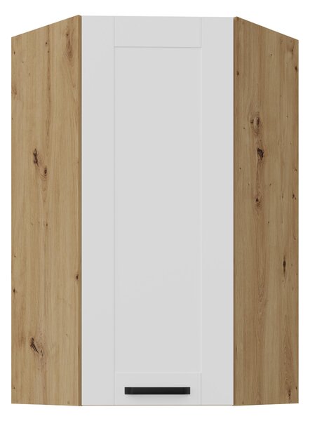 Zondo.hr Gornji kutni kuhinjski ormarić Lucid 60x60 GN-108 1F (45° (korpus: hrast artisan + front: mdf bijela). 1134616