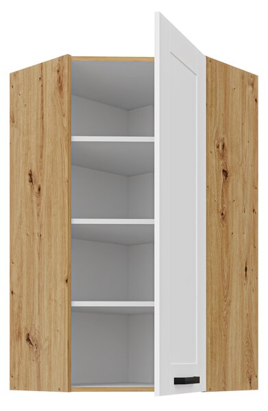 Zondo.hr Gornji kutni kuhinjski ormarić Lucid 60x60 GN-108 1F (45° (korpus: hrast artisan + front: mdf bijela). 1134616