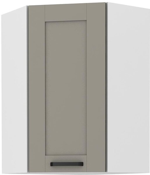 Zondo.hr Gornji kutni kuhinjski ormarić Lucid 60x60 GN-90 1F (45°) (korpus: bijela + front: mdf claygrey). Akcija -6%. 1134671