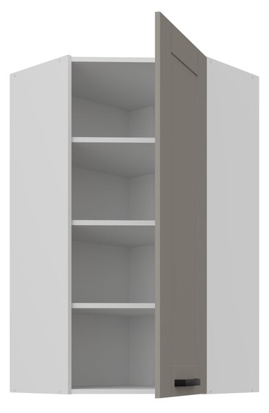 Zondo.hr Gornji kutni kuhinjski ormarić Lucid 60x60 GN-108 1F (45° (korpus: bijela + front: mdf claygrey). 1134673