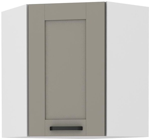 Zondo.hr Gornji kutni kuhinjski ormarić Lucid 60x60 GN-72 1F (45°) (korpus: bijela + front: mdf claygrey). 1134670
