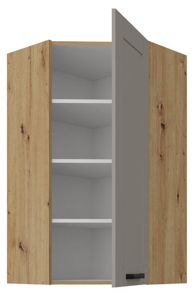 Zondo.hr Gornji kutni kuhinjski ormarić Lucid 60x60 GN-108 1F (45° (korpus: hrast artisan + front: mdf claygrey). 1134701