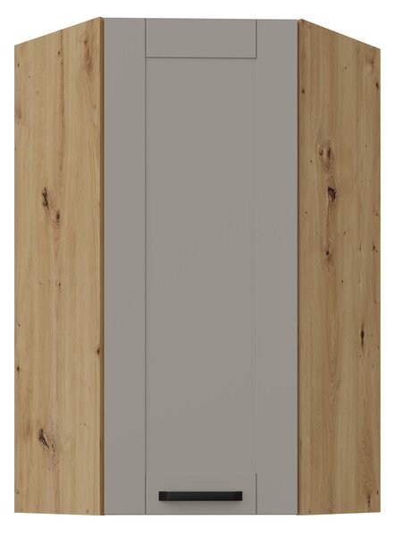 Zondo.hr Gornji kutni kuhinjski ormarić Lucid 60x60 GN-108 1F (45° (korpus: hrast artisan + front: mdf claygrey). 1134701