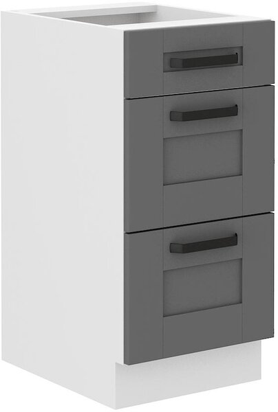 Zondo.hr Gornji kuhinjski ormarić Lucid 40 D 3s BB (korpus: bijela + front: mdf dustgrey). 1134720