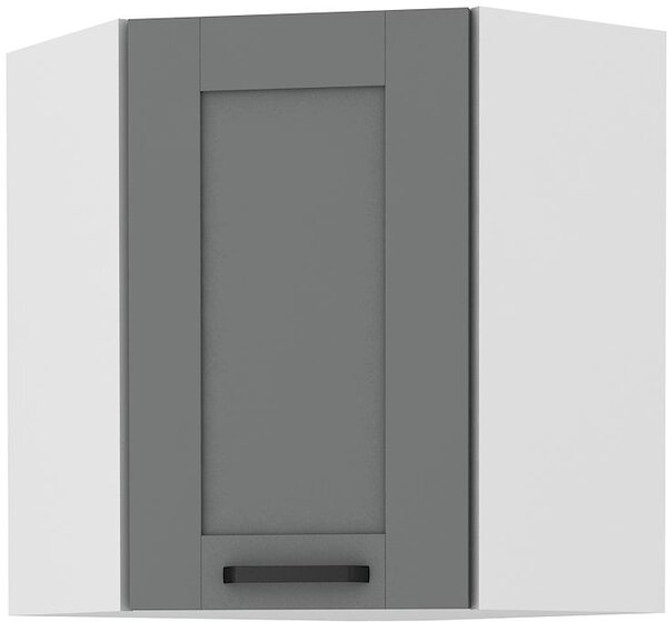 Zondo.hr Gornji kutni kuhinjski ormarić Lucid 60x60 GN-72 1F (45°) (korpus: bijela + front: mdf dustgrey). 1134726