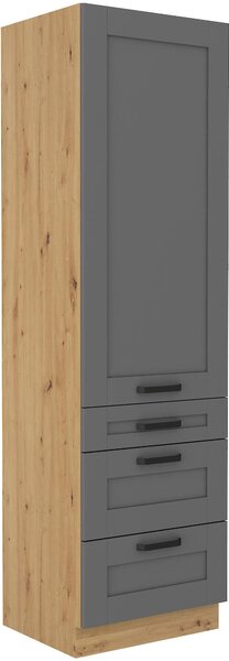 Zondo.hr Kuhinjski ormarić za namirnice Lucid 60 Dkom-210 3S1F (korpus: hrast artisan + front: mdf dustgrey). 1134766